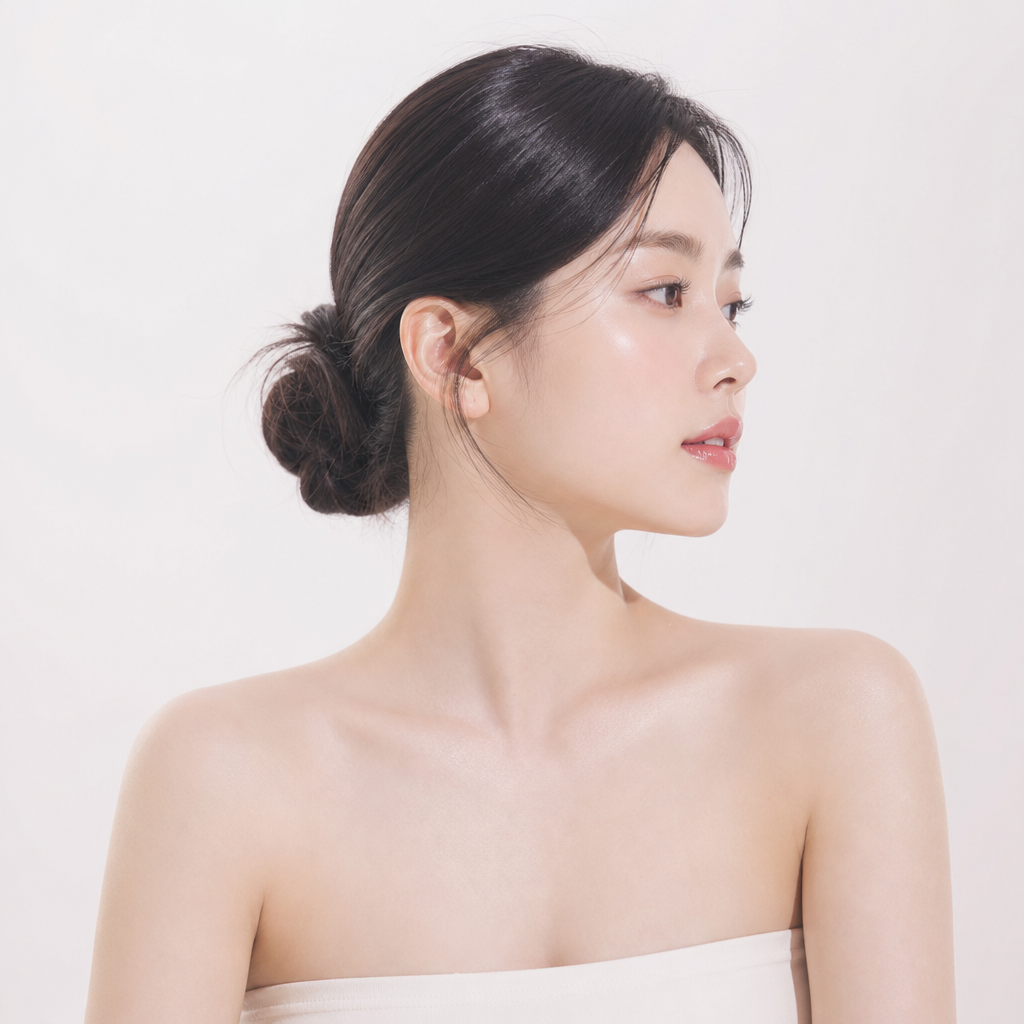 볼과 턱선의 입체감을 살펴봅니다