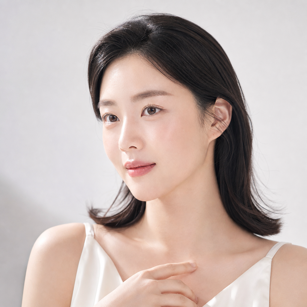 얼굴의 윤곽과 균형을 살펴봅니다