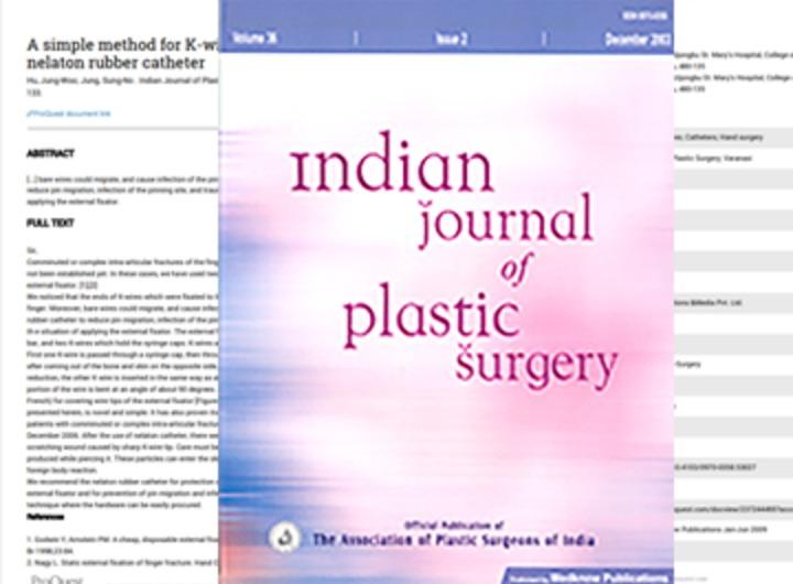Indian Journal of Plastic Surgery