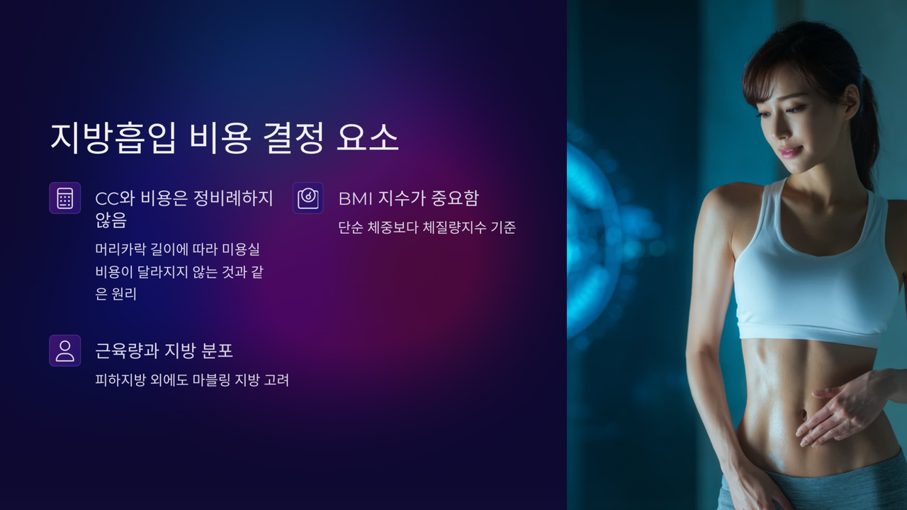 지방흡입 비용과 CC의 관계, 체형에 맞는 상담법