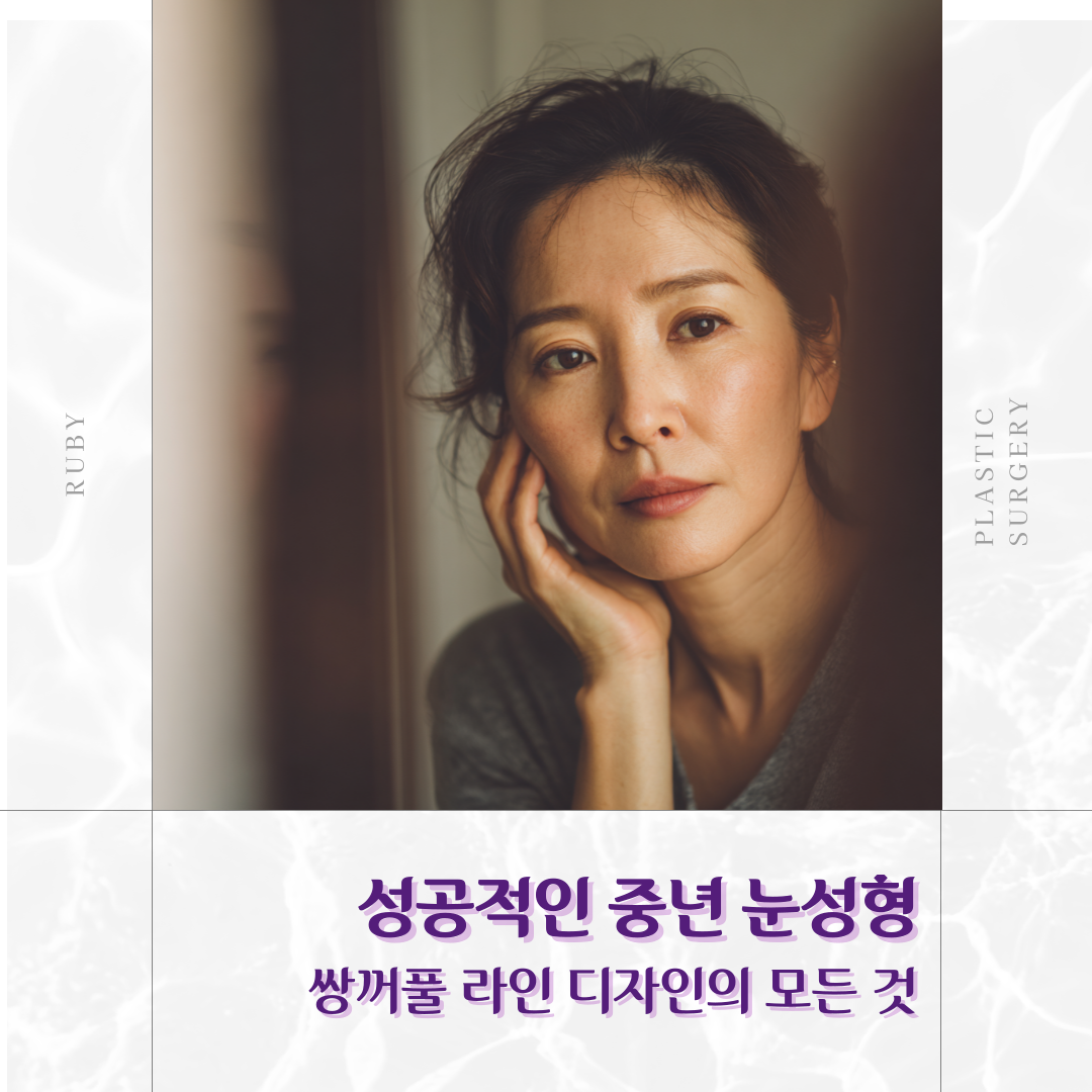 중년 눈성형 쌍꺼풀 라인 디자인과 상안검, 하안검 차이