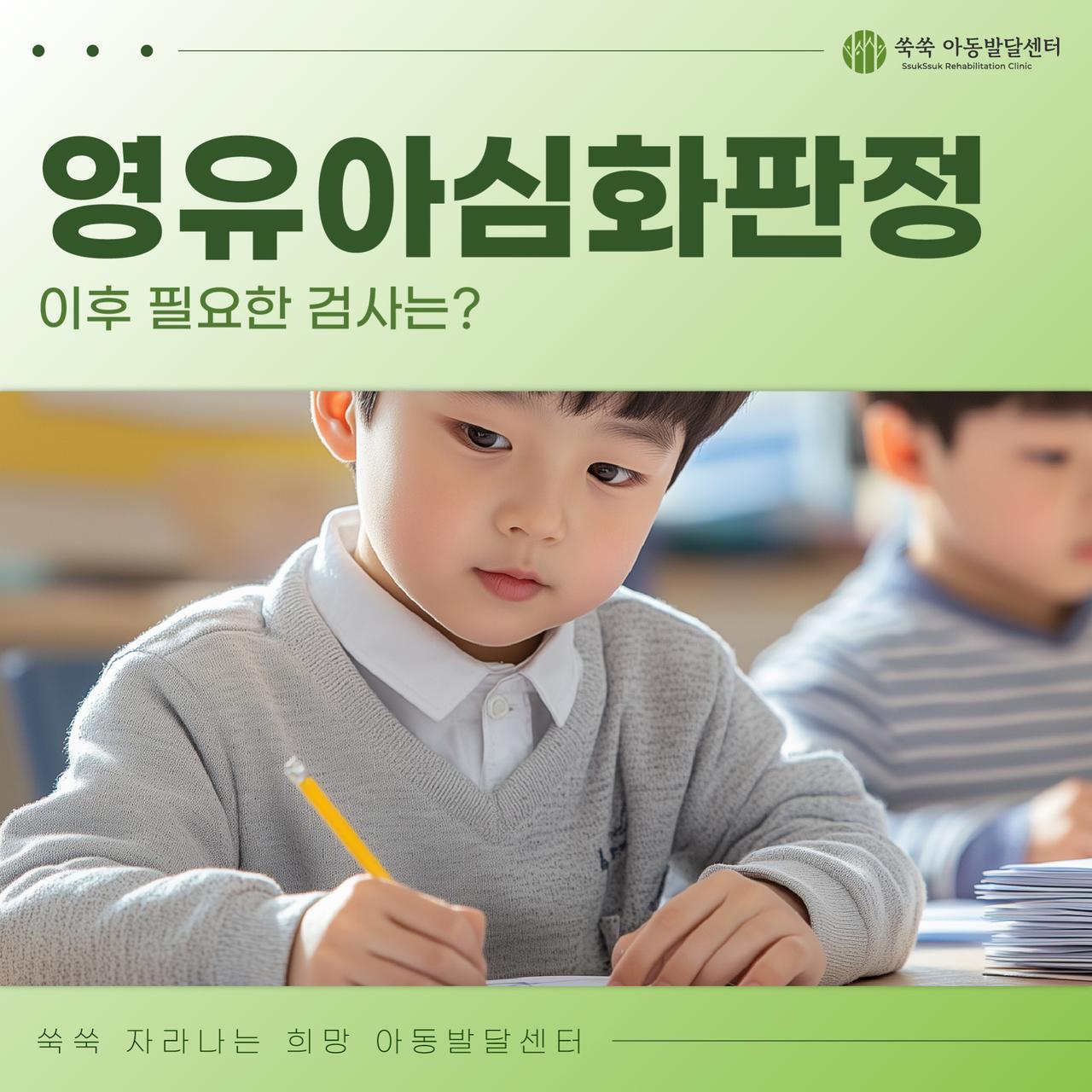 내방역 아동발달센터 영유아심화판정 후 필요한 검사와 확인 영역